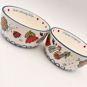 Nacho Ordinary Salsa In Queso Emergency Ceramic Dipping Bowls Set of 2 Folk Art